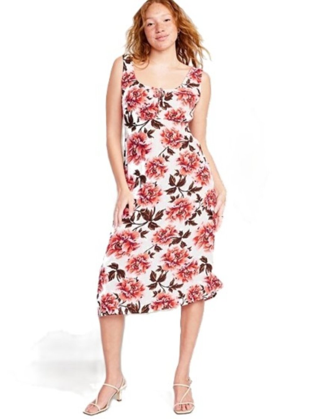 Old Navy Empire Waist Floral Print Peasant Maxi Dress. Size Large